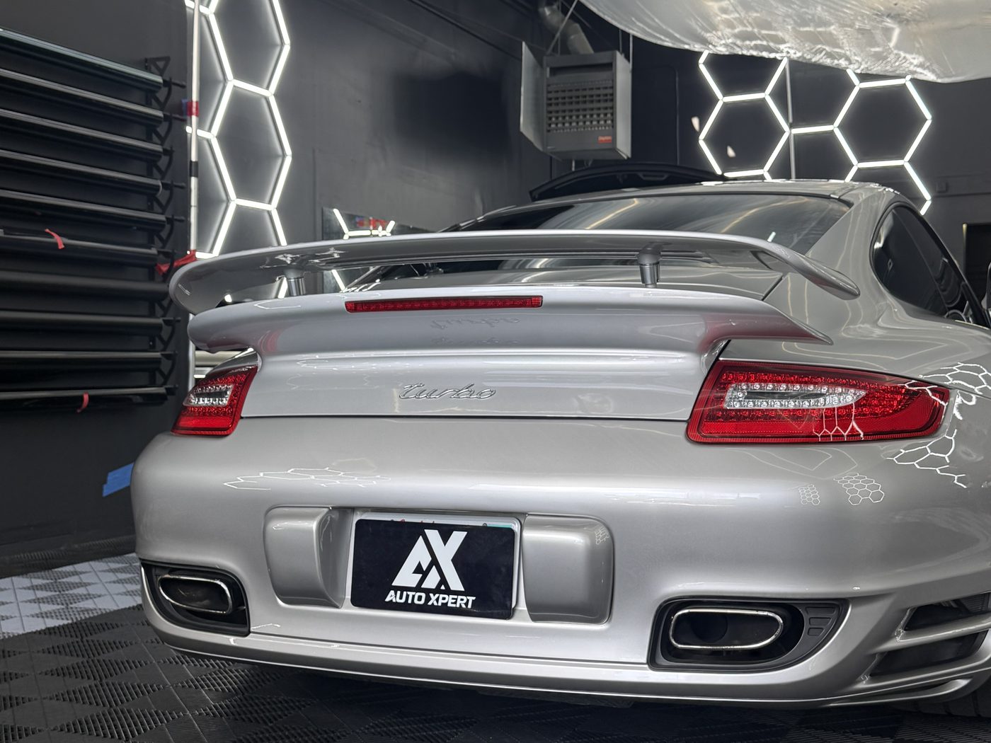 Silver Porsche 911 Turbo